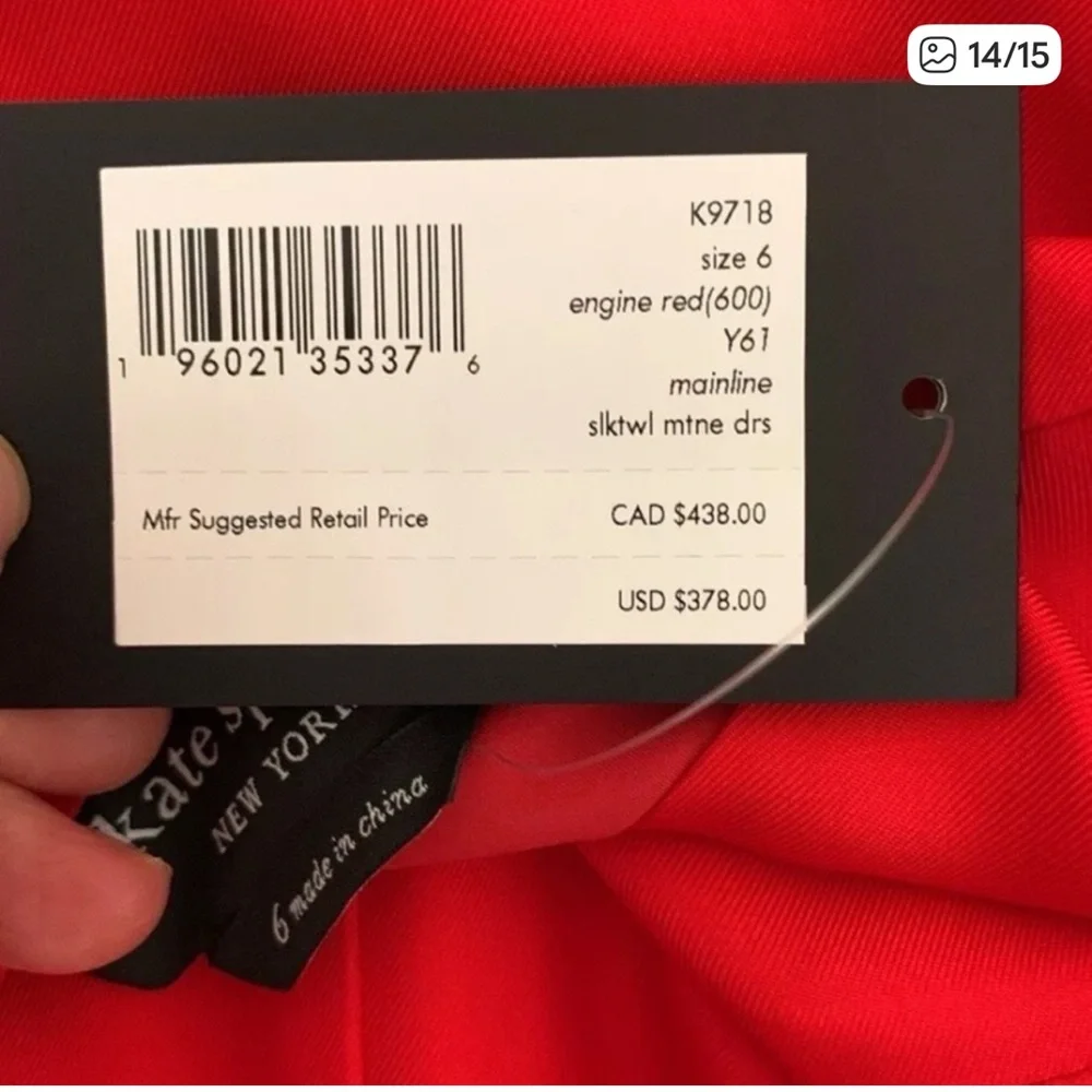 NWT Kate Spade Matinee Silk Blend Midi Dress. $378 - Picture 15 of 16
